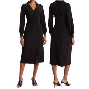 Tommy Hilfiger dress black long sleeve jersey shirtdress